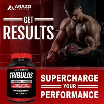 Arazo Nutrition Tribulus Terrestris 1500mg Extract Powder – 180 Capsules - Energy Booster with Estrogen Blocker