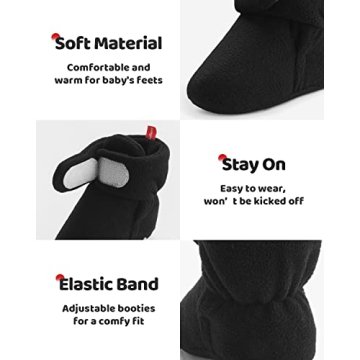 Warm Baby Booties 6-12 Months Unisex Fleece Shoes