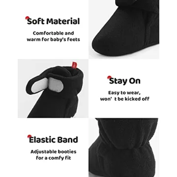 Warm Baby Booties 6-12 Months Unisex Fleece Shoes