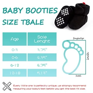 Warm Baby Booties 6-12 Months Unisex Fleece Shoes