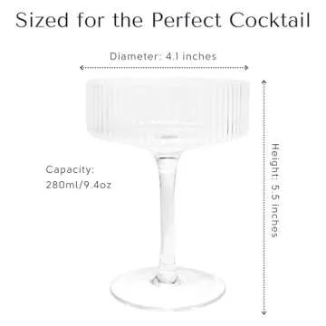 Vintage Art Deco Martini Glass Set | Sipp Cocktail Glasses