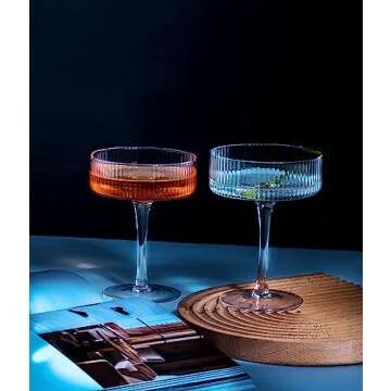 Vintage Art Deco Martini Glass Set | Sipp Cocktail Glasses