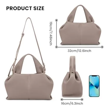 Stylish JQWYGB Cloud Pouch Bag - Versatile Handbag for Women