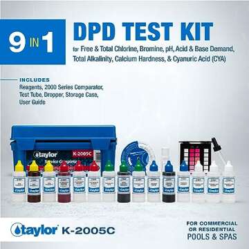 Taylor High Range Pool & Spa Test Kit K-2005C with 2oz Reagents