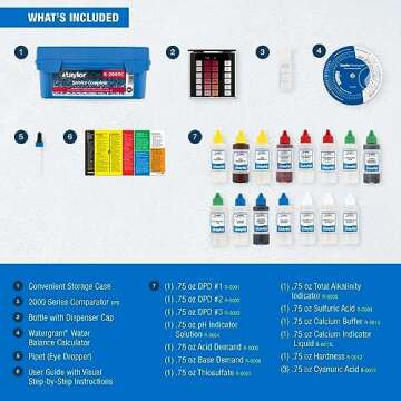 Taylor High Range Pool & Spa Test Kit K-2005C with 2oz Reagents