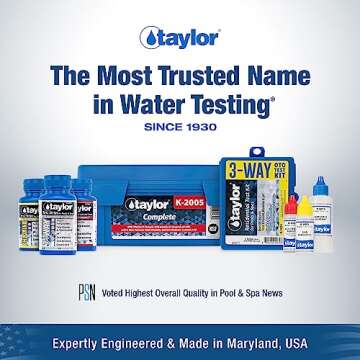 Taylor High Range Pool & Spa Test Kit K-2005C with 2oz Reagents