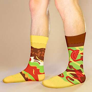 AGRIMONY Funny Taco Socks Box - Funny Gifts for Men Dad Women Teen Boys - Fun Novelty Funky Crazy Silly Cool Cute Food Socks-Fathers Valentines Day Christmas Birthday Taco Gift Stocking Stuffers