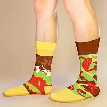AGRIMONY Funny Taco Socks Box - Funny Gifts for Men Dad Women Teen Boys - Fun Novelty Funky Crazy Silly Cool Cute Food Socks-Fathers Valentines Day Christmas Birthday Taco Gift Stocking Stuffers