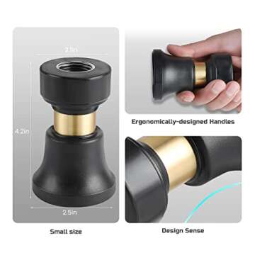 Hose Nozzle, Lichamp 2 Pack Heavy Duty Brass Fireman Style High Power Leak Proof Adjustable Garden W...