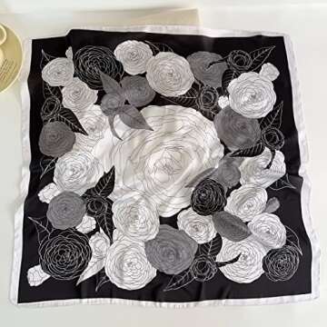 Livrerpi Silk Feeling Head Scarf Fashion Satin Hair Scarf Square Scarves for Women Gifts 27.5×27.5 ...