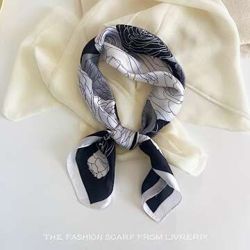 Livrerpi Silk Feeling Head Scarf for Women - 27.5 inch