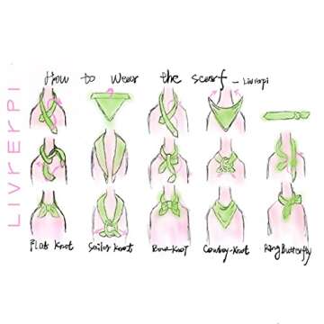 Livrerpi Silk Feeling Head Scarf for Women - 27.5 inch