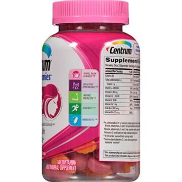 Centrum MultiGummies + Beauty Gummy Multivitamin For Women, Hair Skin And Nails Vitamins With Antiox...