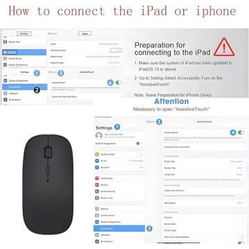 ZERU Bluetooth Mouse,Rechargeable Wireless Mouse for MacBook Pro/MacBook Air,Bluetooth Wireless Mous...