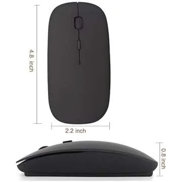 ZERU Bluetooth Mouse,Rechargeable Wireless Mouse for MacBook Pro/MacBook Air,Bluetooth Wireless Mouse for Laptop/PC/Mac/iPad pro/Computer