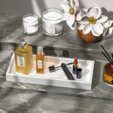 Stylish Bamboo Bathroom Vanity Tray for Home Organization