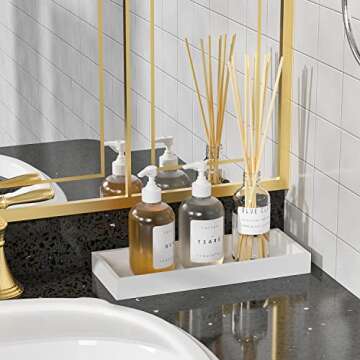 Stylish Bamboo Bathroom Vanity Tray for Home Organization