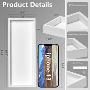 Stylish Bamboo Bathroom Vanity Tray for Home Organization