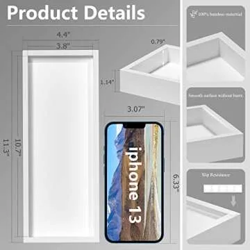 Stylish Bamboo Bathroom Vanity Tray for Home Organization