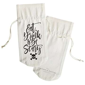 The Cotton & Canvas Co. Halloween Wine Bag – Fun and Durable Gift Bag