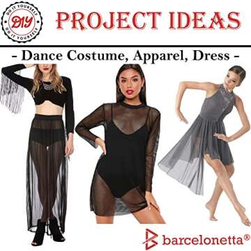 Premium 4-Way Stretch Mesh Fabric Roll | 5 Yards of Versatile Sheer Material