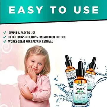 Natural Mullein Ear Wax Removal Oil & Cleaner with Strawberry for Kids | Pain & Earache Drops | Earwax Softener, Moisturizer & Allergy Soothing | Tinnitus, Itching, Ringing, Infections & Clogged Ears