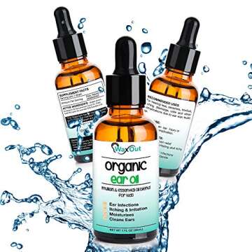 Natural Mullein Ear Wax Removal Oil & Cleaner with Strawberry for Kids | Pain & Earache Drops | Earwax Softener, Moisturizer & Allergy Soothing | Tinnitus, Itching, Ringing, Infections & Clogged Ears