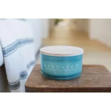 Sand + Fog Scented Candle-California Beach House-Additional Scents and Sizes–100% Cotton Lead-Free Wick-Luxury Air Freshening Jar Candles-Perfect Home Décor for Cocktail Table–23oz