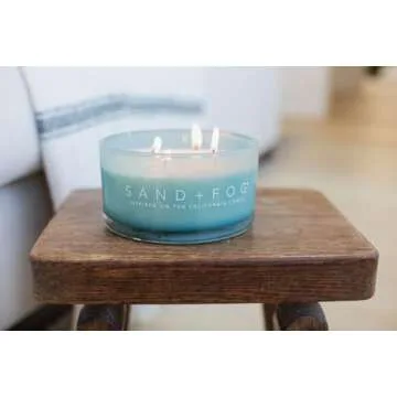 Sand + Fog Scented Candle-California Beach House-Additional Scents and Sizes–100% Cotton Lead-Free Wick-Luxury Air Freshening Jar Candles-Perfect Home Décor for Cocktail Table–23oz