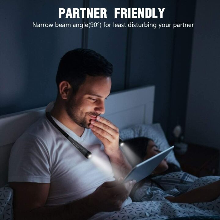 Glocusent LED Neck Reading Light - Perfect for Night Reads