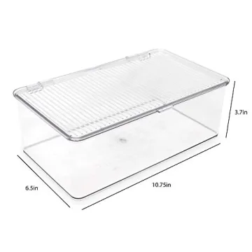 Isaac Jacobs Clear Stackable Bin for Home & Office