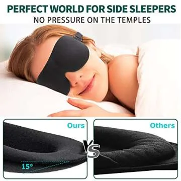NEWVANGA Sleep Mask for Back and Side Sleeper, Block Out Light, Sleeping Eye Mask of 3D Night Blindfold, Zero Eye Pressure Ultralight Travel Eye Cover Grey