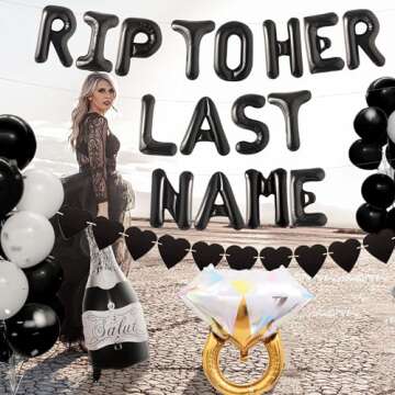 LaVenty Rip To Her Last Name Bachelorette Party Decoration