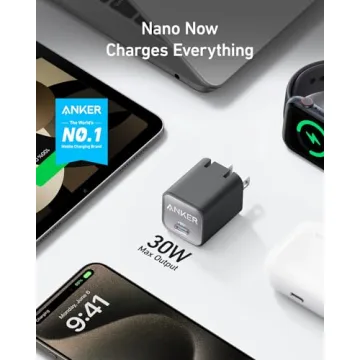 Anker Nano 30W USB-C GaN Charger for iPhone & Galaxy