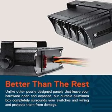True Mods 4-Gang 12V Rocker Switch Box for Vehicles