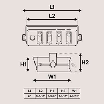 True Mods 4-Gang 12V Rocker Switch Box for Vehicles