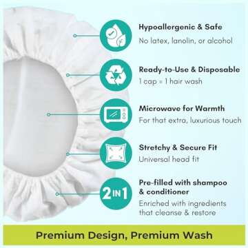 Convenient Rinse Free Shampoo Cap for Easy Hair Care