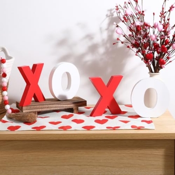 Charming Wooden XOXO Valentine's Day Tabletop Sign