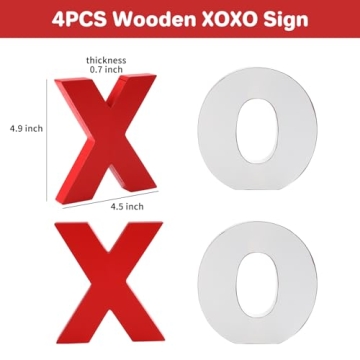 Charming Wooden XOXO Valentine's Day Tabletop Sign