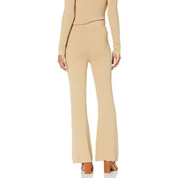 The Drop Women's Ellison Rib Flare Leg Sweater Pant, Curds & Whey, S