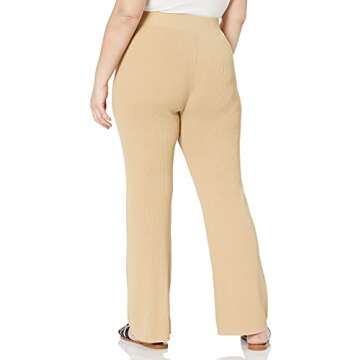 The Drop Women's Ellison Rib Flare Leg Sweater Pant, Curds & Whey, S
