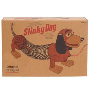 Retro Slinky Dog, The Original Walking Spring Toy, Vintage Spring Toys, Stretches to 14 Inches Long, Kids Toys for Ages 18 Month by Just Play