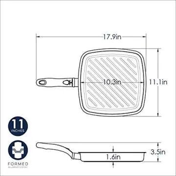 Nordic Ware 11 Inch Professional Grill Pan for All