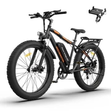 Aostirmotor 1000W Peak Electric Bike - 28MPH, Fat Tire, 48V 13AH Battery