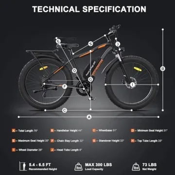 Aostirmotor 1000W Electric Bike 28MPH Fat Tire 48V 13AH Battery
