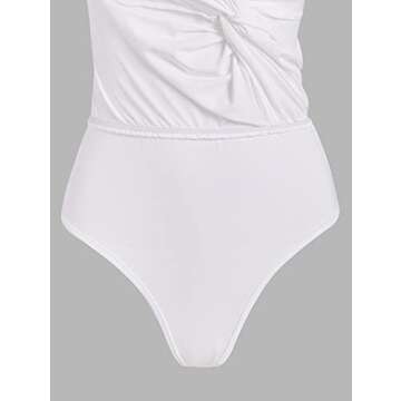 ZAFUL Women's Casual Sleeveless Summer Two Piece Outfits Solid Crop Top and Draped Ruched Maxi Skirt Set Solid Suiting (C-White, M)