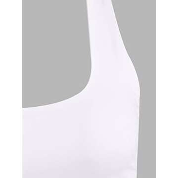 ZAFUL Women's Casual Sleeveless Summer Two Piece Outfits Solid Crop Top and Draped Ruched Maxi Skirt Set Solid Suiting (C-White, M)