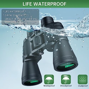 20x50 High Powered Waterproof Binoculars for All Ages