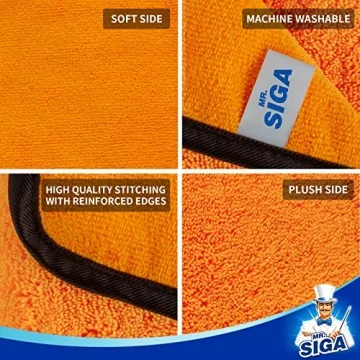 MR.SIGA Premium Microfiber Towels for Efficient Cleaning