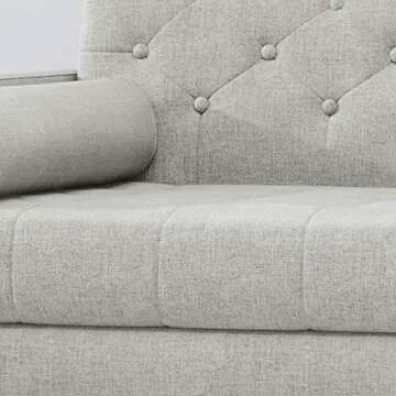 Christopher Knight Home Nour Fabric Mid-Century Modern Club Chair, Light Gray, Natural, 38.25D x 30.5W x 33H in